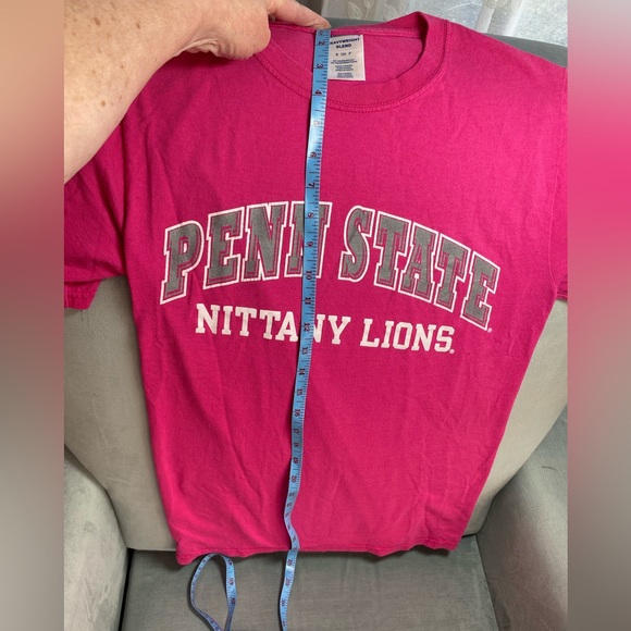 Penn State pink women’s size small T-shirt, vintage 17”pit pit 27.5“L EUC - Picture 5 of 11
